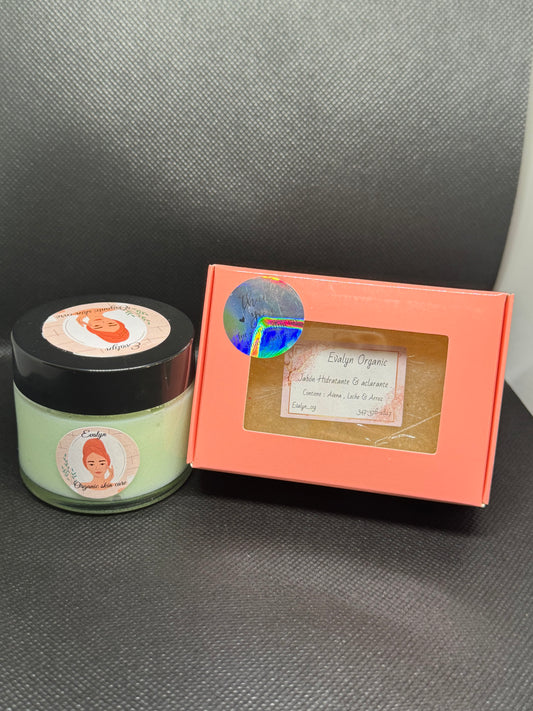 Crema & jabón hidratante & aclarante